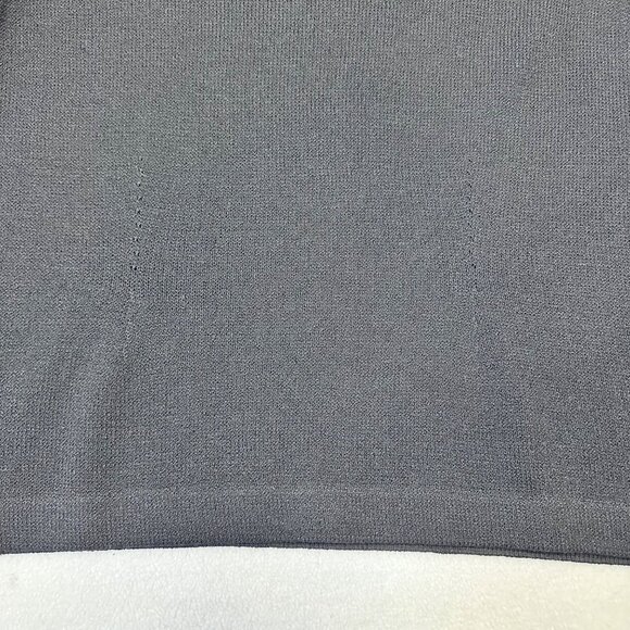 St. John Basics Santana Knit Short Sleeve Top Size S Black Vintage Classic Zip - Picture 5 of 12